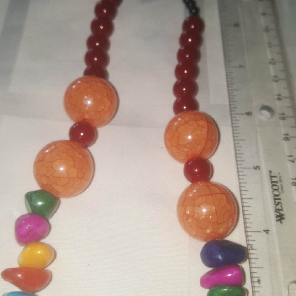 one of a kind with Alabaster stones 💚💛❤💜 - Picture 5 of 7